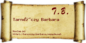 Tarnóczy Barbara névjegykártya