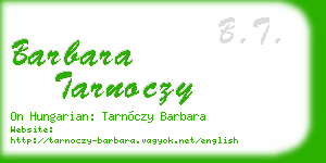 barbara tarnoczy business card