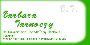 barbara tarnoczy business card